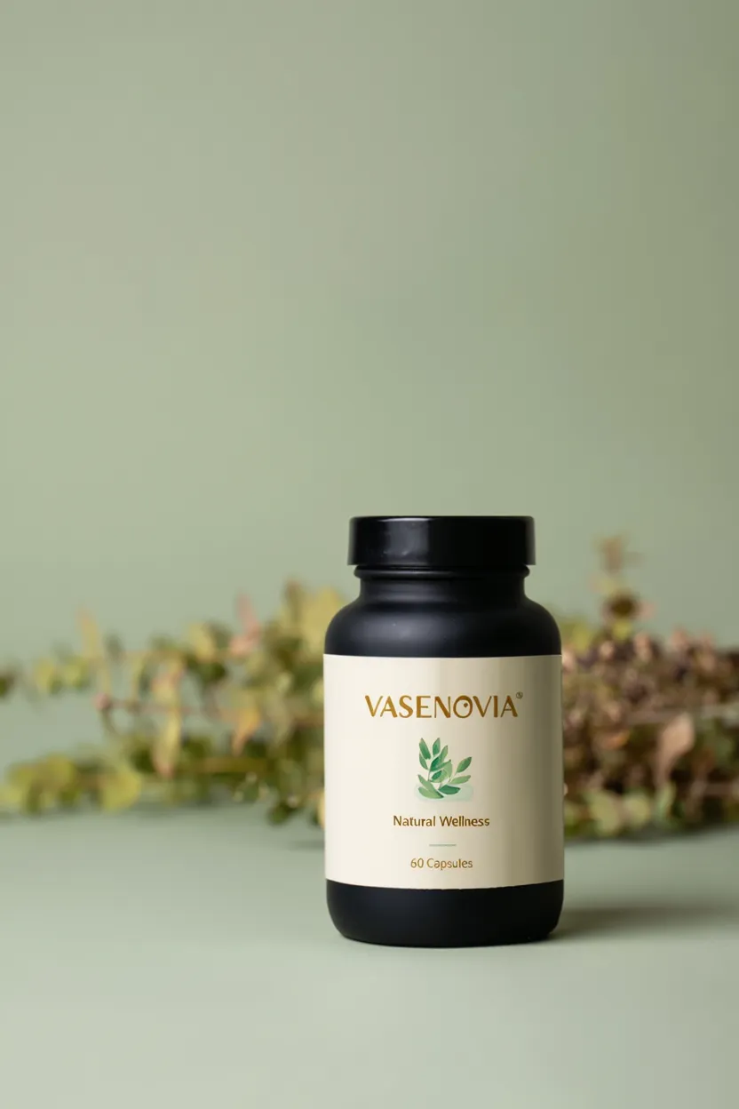Vasenovia supplement bottle with natural ingredients